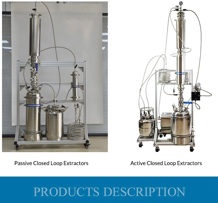 Bidirectional Flow 1lb Close Circuit Loop Column Lid Extractor Extraction Plant